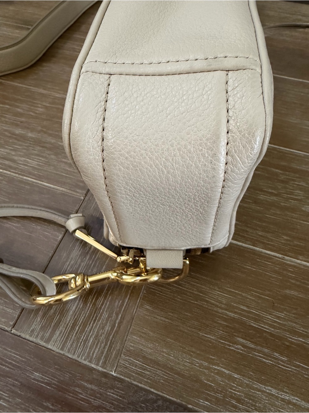 Beautiful! Marc Jacobs Soft Shot Cream Leather Crossbody Bag - Picture 8 of 13
